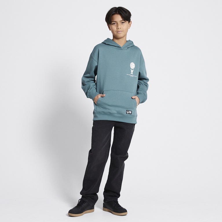 Printed hoodie "Logan" Green